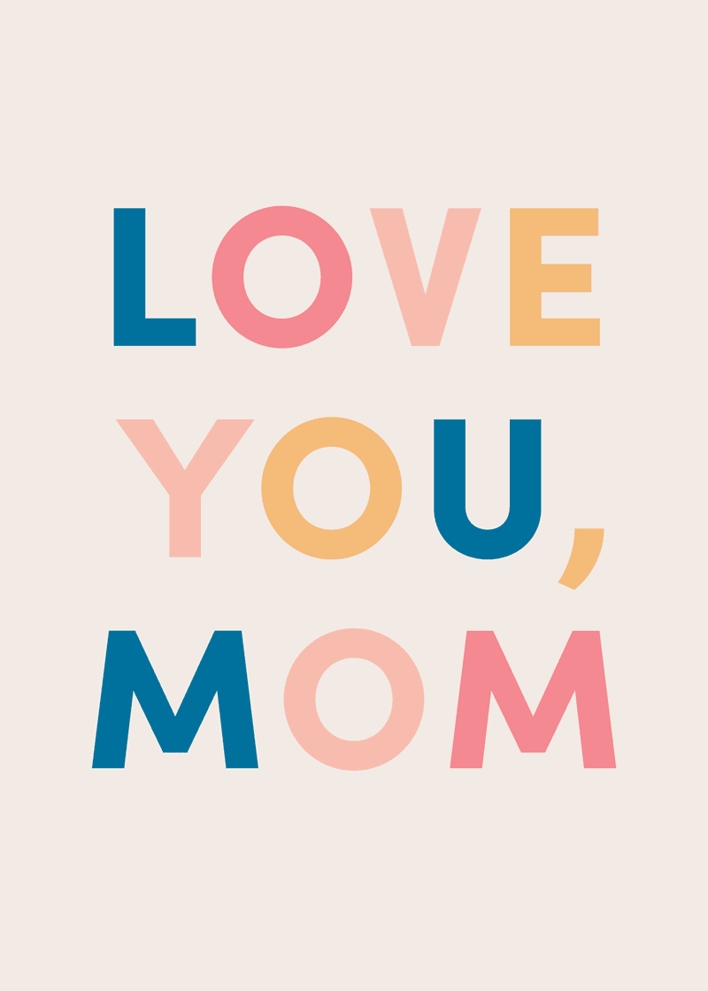 Love You Mom Multi Greeting Card - Image 2
