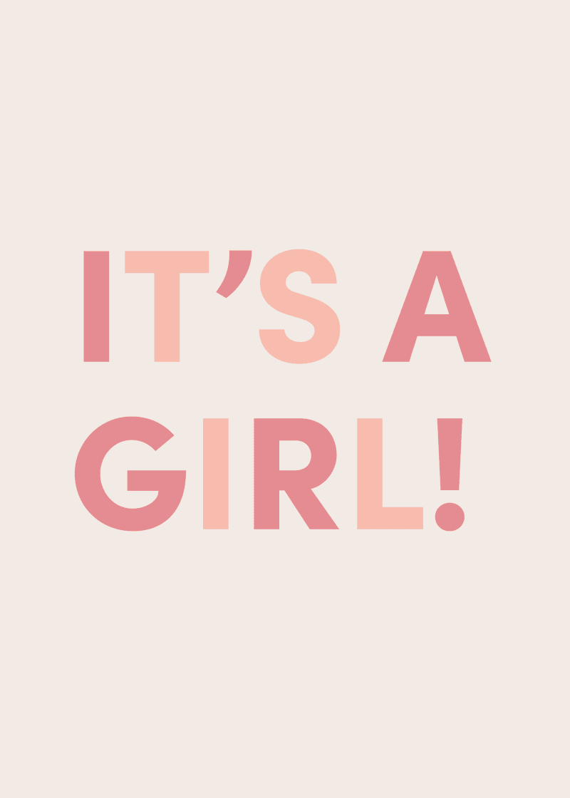 It's A Girl Greeting Card - Image 2